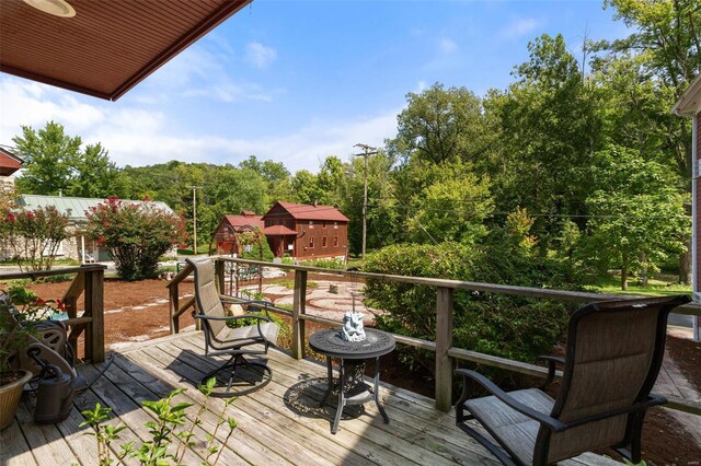 15 Mill St, Elsah, IL 62028 - view of wooden terrace