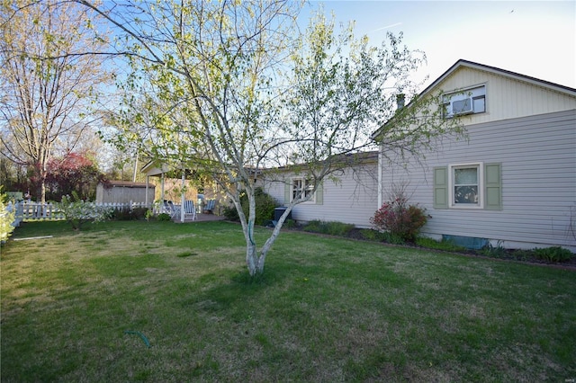 view of grassy yard
