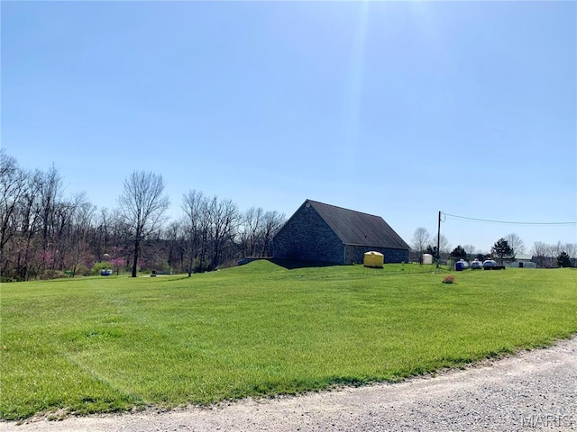 24613 Shady Oak Pl, Perry, MO 63462 - view of grassy yard with a barn