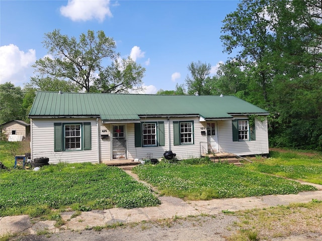 424 Poplar St, Piedmont, MO 63957 - ranch-style house featuring metal roof