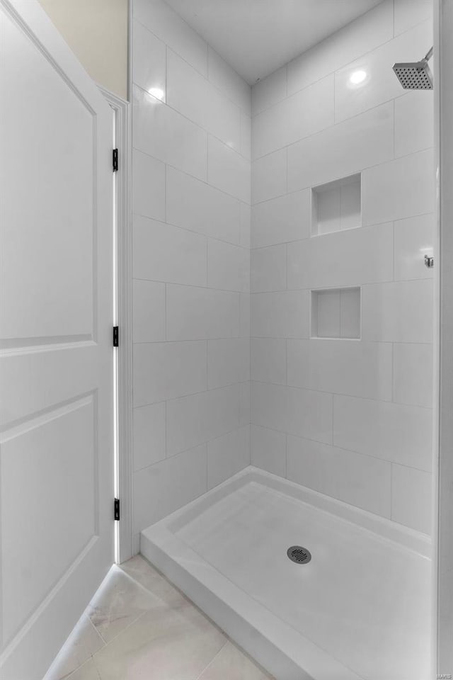 2640 Walden Blvd, Cape Girardeau, MO 63701 - bathroom with a stall shower and marble finish flooring
