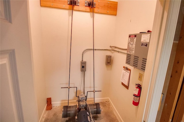 view of utility room