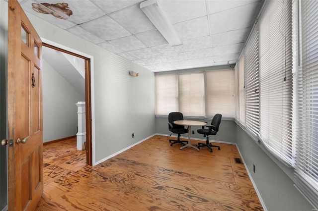 office area with baseboards