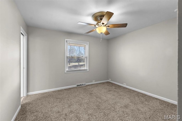 1331 N Cape Rock Dr, Cape Girardeau, MO 63701 - carpeted empty room with ceiling fan and baseboards