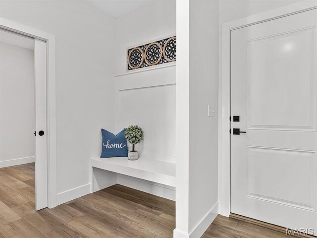 3106 Ashley Dr, Glen Carbon, IL 62034 - mudroom with wood finished floors and baseboards