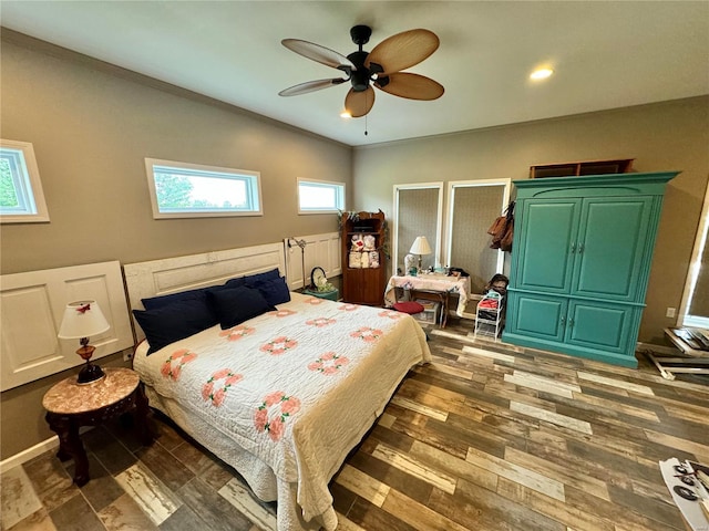 14305 State Highway F, Canton, MO 63435 - bedroom with wood finished floors and ceiling fan