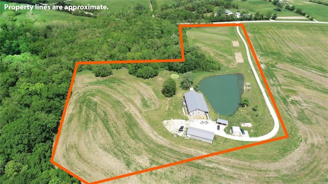 14305 State Highway F, Canton, MO 63435 - view of rural area with property parcel outlined