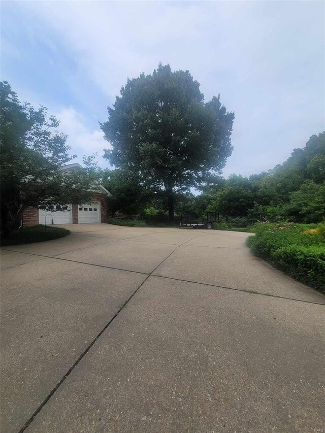 view of concrete driveway
