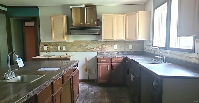905 Redbud Dr, Lonedell, MO 63060 - kitchen with a sink, healthy amount of natural light, and dark wood-style floors