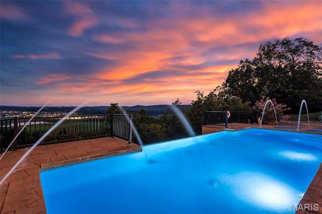 265 Deer Run Ln, Eureka, MO 63025 - view of pool at dusk