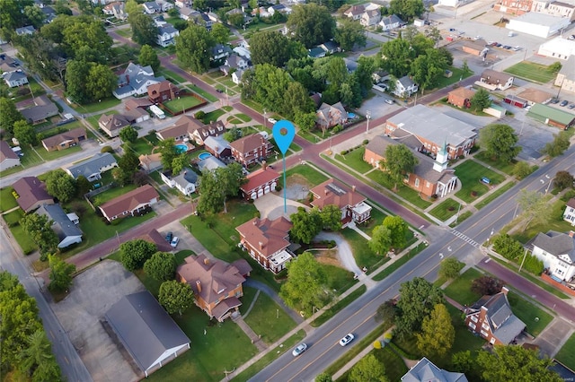 202 Poplar St, Harrisburg, IL 62946 - aerial view of property and surrounding area with nearby suburban area