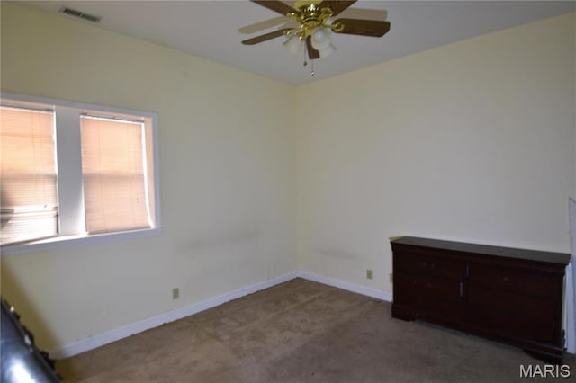 7617 Ivory Ave, Saint Louis, MO 63111 - unfurnished room with ceiling fan, carpet, and baseboards