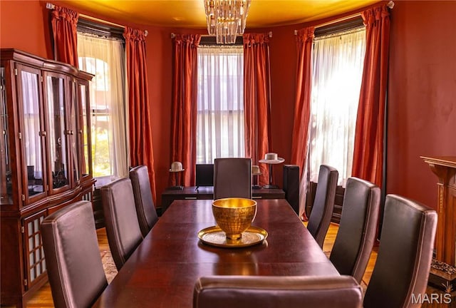 3630 Flad Ave, Saint Louis, MO 63110 - dining area with plenty of natural light and a chandelier