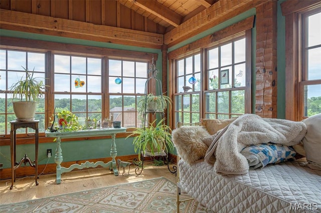 5140 Saint Anns Rd, Washington, MO 63090 - sunroom featuring wooden ceiling and wood-type flooring