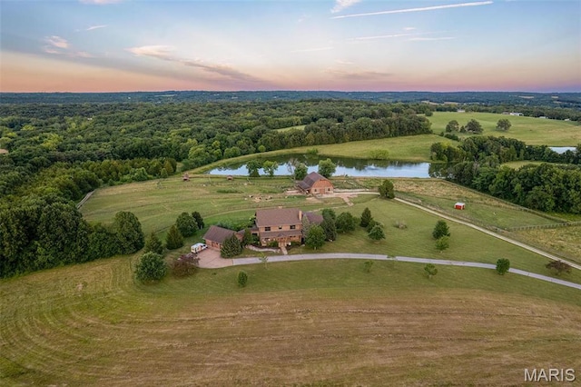 5140 Saint Anns Rd, Washington, MO 63090 - aerial view of property's location with a large body of water, rural landscape, and a heavily wooded area
