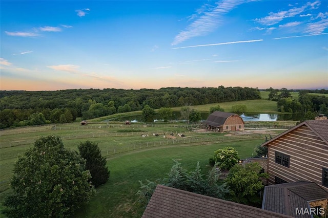 5140 Saint Anns Rd, Washington, MO 63090 - aerial view at dusk of a water view and a rural view