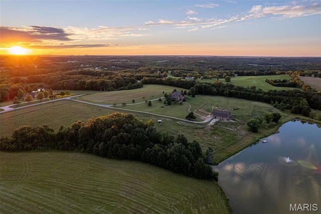 5140 Saint Anns Rd, Washington, MO 63090 - aerial view at dusk of a water view