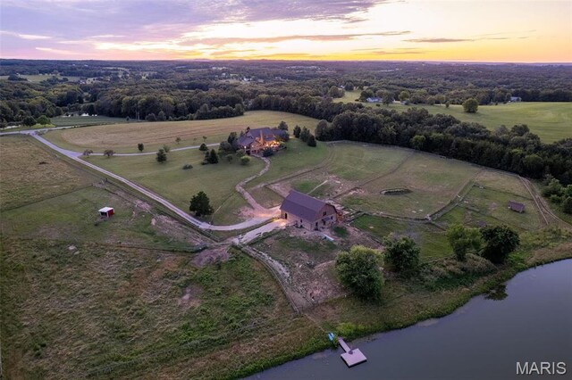 5140 Saint Anns Rd, Washington, MO 63090 - aerial overview of property's location with rural landscape and a large body of water