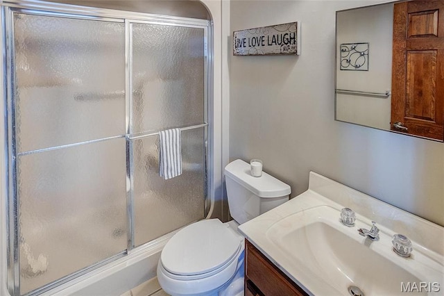 6 Red Fox Rd, Belleville, IL 62223 - full bathroom featuring vanity, a shower stall, and toilet