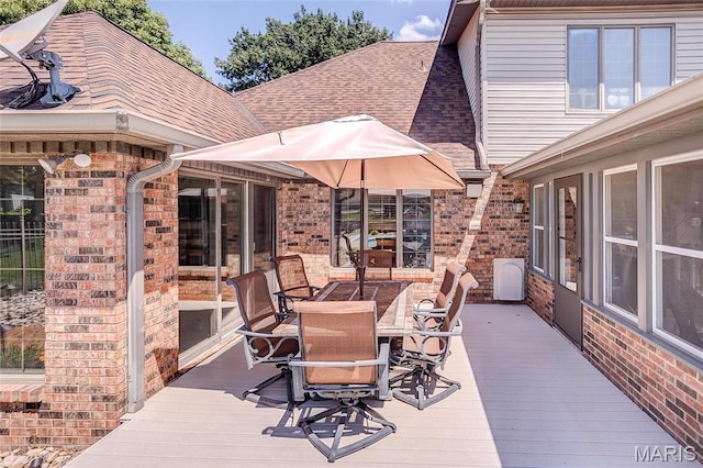 6 Red Fox Rd, Belleville, IL 62223 - wooden terrace with outdoor dining area