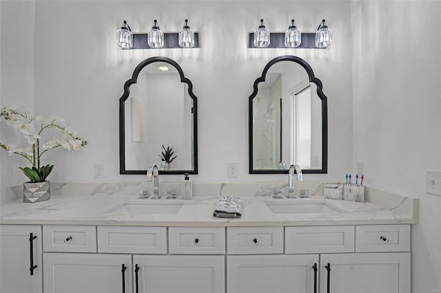 full bath featuring double vanity