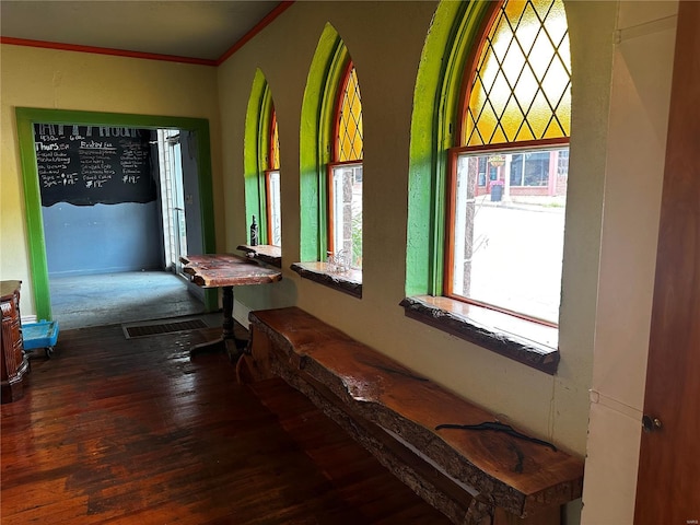 156 S Main St, Ironton, MO 63650 - hall featuring wood-type flooring and ornamental molding