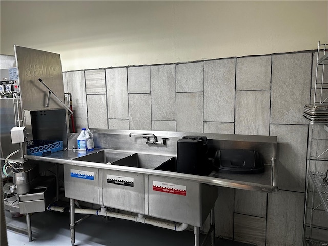 156 S Main St, Ironton, MO 63650 - kitchen featuring concrete floors