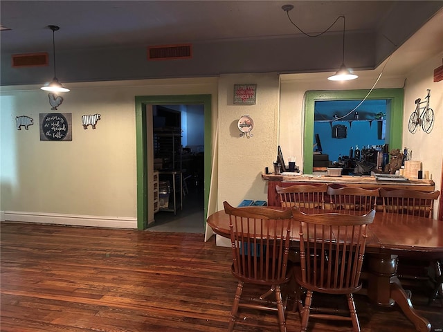 156 S Main St, Ironton, MO 63650 - dining space with wood finished floors and baseboards