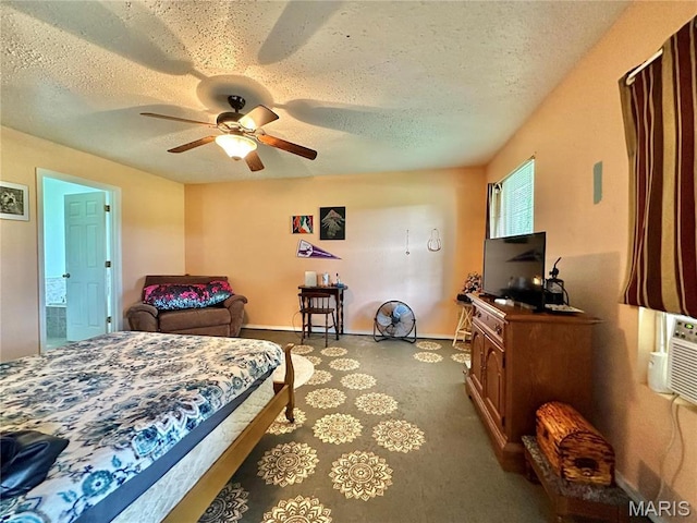 6624 State Route C, Saint Genevieve, MO 63670 - bedroom featuring a textured ceiling and ceiling fan