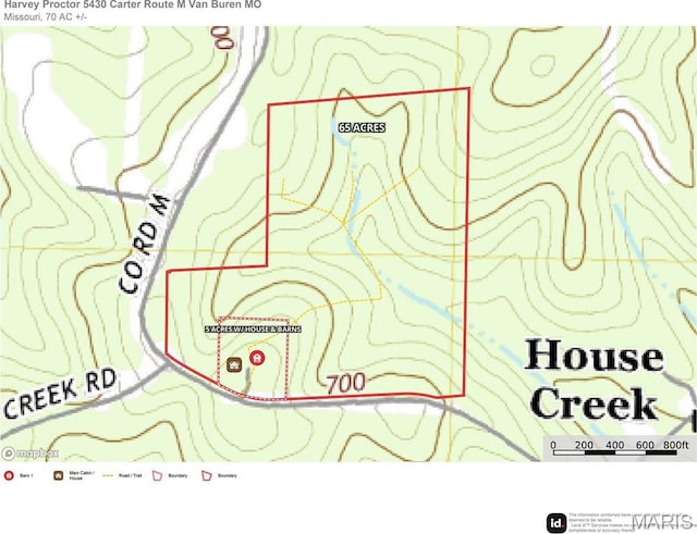 5430 Carter Route M, Van Buren, MO 63965 - map / location of property area