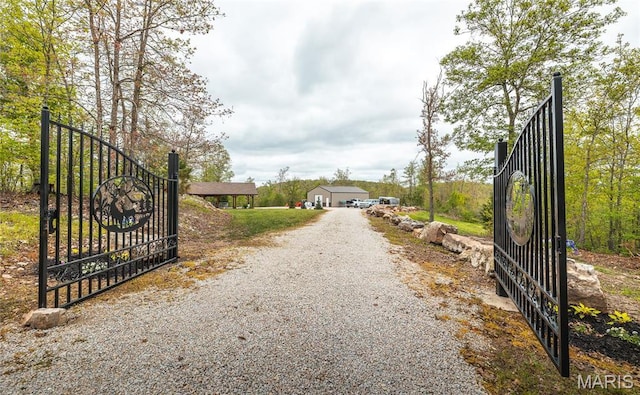 5430 Carter Route M, Van Buren, MO 63965 - view of dirt / gravel road with a gate and a gated entry