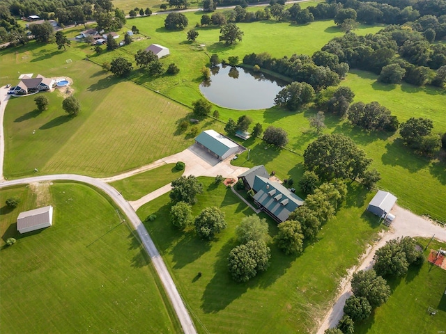 bird's eye view of a nearby body of water