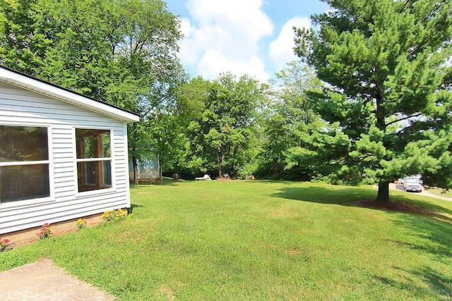 view of grassy yard