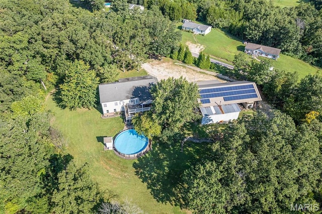 970 Lammert Ln, Union, MO 63084 - drone / aerial view of a pool area and a forest