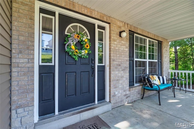 1010 Winter Lake Dr, Fenton, MO 63026 - property entrance featuring a porch and brick siding