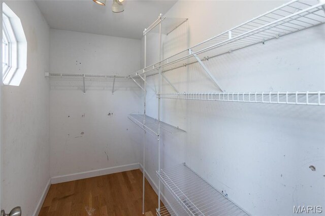 1010 Winter Lake Dr, Fenton, MO 63026 - spacious closet featuring wood finished floors