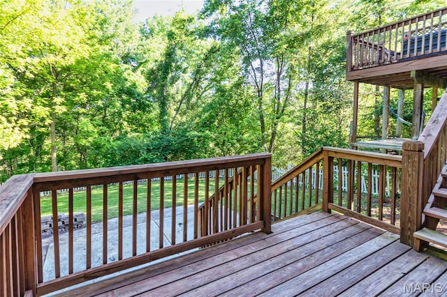 1010 Winter Lake Dr, Fenton, MO 63026 - deck with a yard