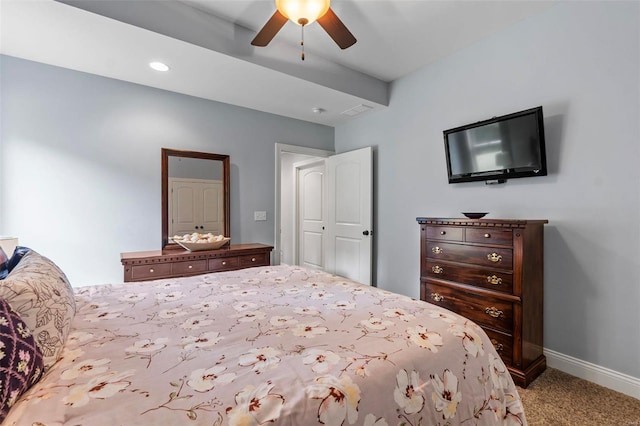 472 Ridgefield Dr, Cape Girardeau, MO 63701 - carpeted bedroom with baseboards and ceiling fan