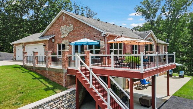 472 Ridgefield Dr, Cape Girardeau, MO 63701 - view of play area with a yard and a wooden deck