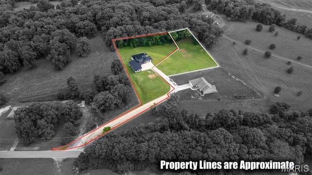 173 Tate Rdg, Cape Girardeau, MO 63701 - aerial view of property's location with property parcel outlined
