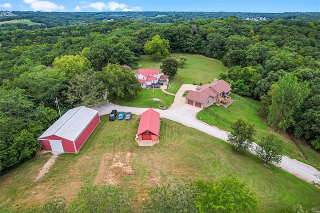 7102 Shadow Ln, Villa Ridge, MO 63089 - aerial view of property and surrounding area featuring a forest