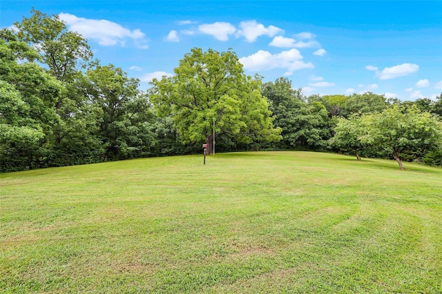 7102 Shadow Ln, Villa Ridge, MO 63089 - view of green lawn featuring view of golf course and view of scattered trees