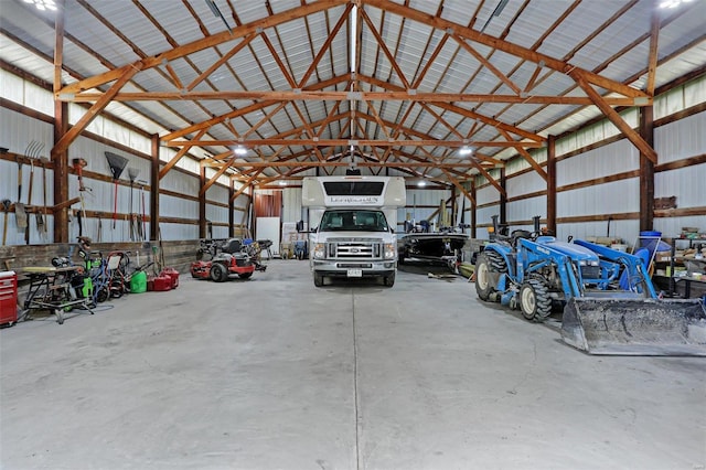 7102 Shadow Ln, Villa Ridge, MO 63089 - garage featuring metal wall