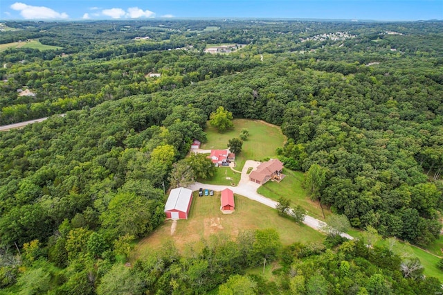 7102 Shadow Ln, Villa Ridge, MO 63089 - aerial view of property's location with a heavily wooded area
