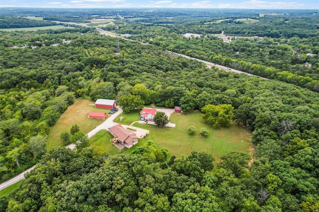 7102 Shadow Ln, Villa Ridge, MO 63089 - bird's eye view of a heavily wooded area