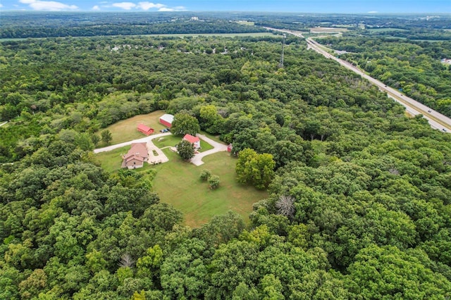 7102 Shadow Ln, Villa Ridge, MO 63089 - drone / aerial view of a heavily wooded area