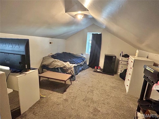 410 N Main St, Red Bud, IL 62278 - carpeted bedroom featuring vaulted ceiling