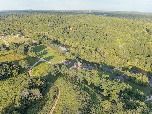 347 Big Trout Trl, Mammoth Spring, AR 72554 - aerial view of property and surrounding area with a forest