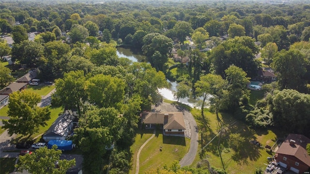 1 Debby Ln, Belleville, IL 62223 - bird's eye view of a heavily wooded area and a large body of water