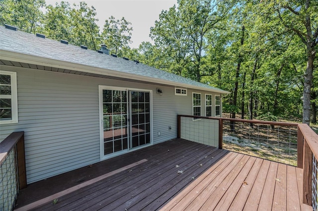 28 Acacia Dr, Conway, MO 65632 - wooden terrace featuring view of wooded area